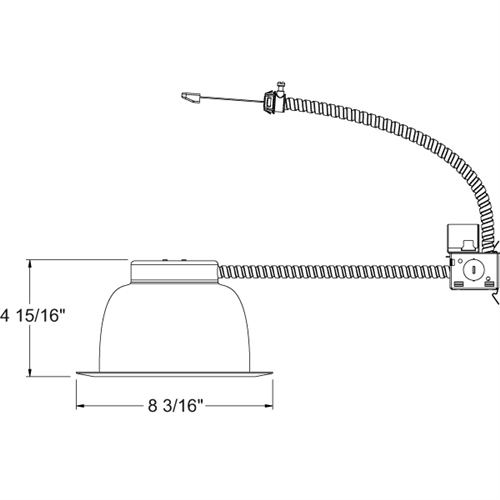 Juno Recessed Lighting JCLR6S-18-840KU-HZ 6" LED Retrofit Trim for 6" - 6 1/2" Commercial Rough-In Section, 1800 Lumens, 4000K Color Temperature, 80 CRI, 120-277V, Haze Finish