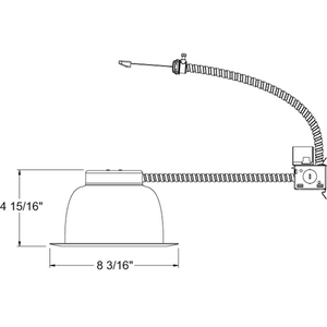 Juno Recessed Lighting JCLR6S-24-827K3-WH 6" LED Retrofit Trim for 6" - 6 1/2" Commercial Rough-In Section, 2400 Lumens, 2700K Color Temperature, 80 CRI, 347V, White Finish
