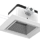 Juno JPDZ4 SQDC ALO10 SWW5WD 90CRI MVOLT ZT10 CWH Podz 4" LED Downlight, Square Downlight Cone, Adjustable Lumen Output, Switchable White 2700K-5000K + WarmDim (2850K-1900K), 90 CRI, 120-277V, 0-10V, 10% Dim, Clear, White Trim Ring