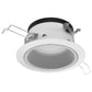 Juno JPDZ5 DB ALO10 SWW5WD 90CRI 120 FRPC WWH Podz 5" LED Downlight, Round Downlight Baffle, Adjustable Lumen Output, Switchable White 2700K-5000K + WarmDim (2850K-1900K), 90 CRI, 120V Forward/Reverse Phase Cut, 5% Dim, White, White Trim Ring