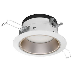 Juno JPDZ6 DC ALO10 SWW5WD 90CRI MVOLT ZT10 HZWH Podz 6" LED Downlight, Round Downlight Cone, Adjustable Lumen Output, Switchable White 2700K-5000K + WarmDim (2850K-1900K), 90 CRI, 120-277V, 0-10V, 10% Dim, Haze, White Trim Ring
