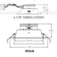 Juno JPDZ6JB RDB1 WWH M6 Recessed Lighting 6" Podz Canless IC LED Trim and Remodel Downlight, 700 Lumens/1000 Lumens/1200 Lumens, 2700K/3000K/3500K/4000K/5000K/WarmDim Color Temperature, 90 CRI, 120V, Forward & Reverse Phase Cut Dimming,