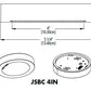Juno JSBC 4IN SWW2 90CRI WL CP6 MW M2 11.8W LED Surface Mount Downlight, 840 Lumens, Switchable CCT 3000K/4000K/5000K, 90 CRI, 120V, Matte White, 6 Contractor Pack