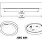 Juno JSBC 6IN SWW2 90CRI WL CP6 MW M2 12.6W LED Surface Mount Downlight, 1000 Lumens, Switchable CCT 3000K/4000K/5000K, 90 CRI, 120V, Matte White, 6 Contractor Pack