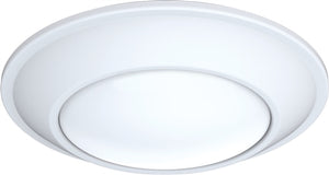 Juno JSBT 6IN 30K 90CRI WL MW Recessed Lighting  6" 14.3W SlimBasics Tapered LED Surface Mount Disk Light, 980 Lumens, 3000K Color Temperature, 90 CRI, Wet Location, White