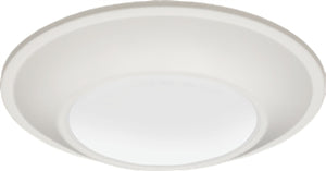 Juno JSBT 4IN SWW2 90CRI WL MW Recessed Lighting 4" 10.5W SlimBasics Tapered LED Surface Mount Disk Light, 740 Lumens, (3000/4000/5000K) Color Temperature, 90 CRI, Wet Location, White