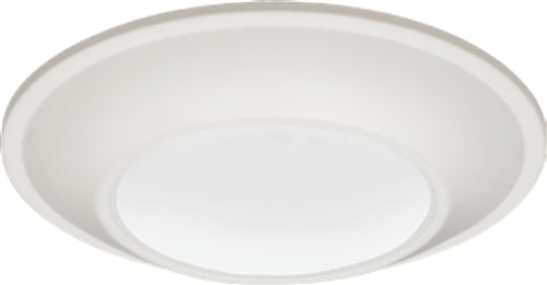 Juno JSBT 4IN SWW2 90CRI WL MW Recessed Lighting 4" 10.5W SlimBasics Tapered LED Surface Mount Disk Light, 740 Lumens, (3000/4000/5000K) Color Temperature, 90 CRI, Wet Location, White