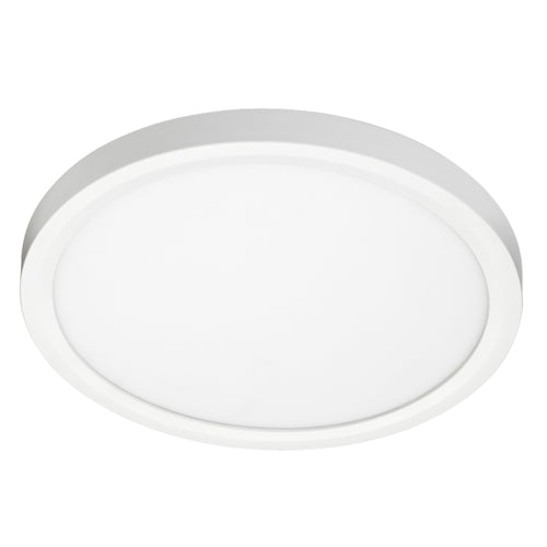 Juno Lighting JSF 11IN 13LM 35K 90CRI 120 FRPC WH Recessed Lighting 11" LED Round SlimForm Surface Mount Downlight, 1300 Lumens, 3500K Color Temperature, 90 CRI, Dedicated 120V, Forward Reverse Phase Dimming, White Finish