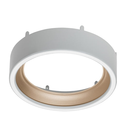 Juno Lighting JSFSHROUD 7IN DC WHZWH Recessed Lighting 7" LED Round SlimForm Accessory Shroud, Downlight Cone,  Wheat Haze Trim, White Shroud Finish
