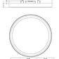 Juno JSF 7IN 10LM SWW5 90CRI 120 FRPC WH Recessed Lighting 7" LED Round SlimForm Surface Downlight, 1000 Lumens, 2700K-5000K Color Selectable, 90 CRI, Dedicated 120V, Forward Reverse Phase Dimming, White