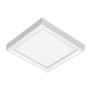 Juno Lighting JSFSQ 5IN 07LM 27K 90CRI MVOLT ZT WH Recessed Lighting 5" LED Square SlimForm Surface Mount Downlight, 700 Lumens, 2700K Color Temperature, 90 CRI, Universal Voltage 120-277V, 0-10V Dimming, White Finish
