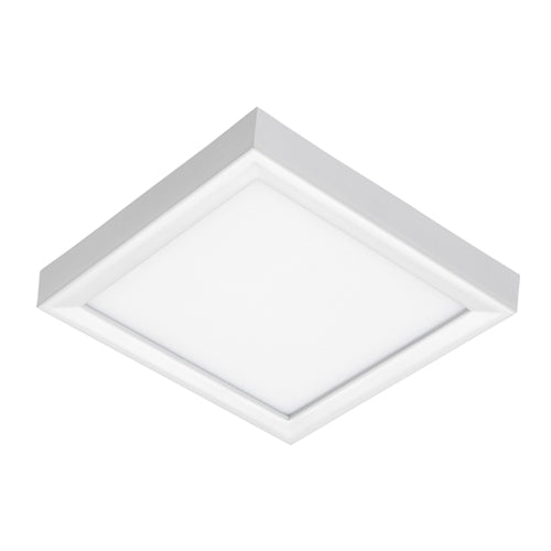 Juno Lighting JSFSQ 5IN 07LM 27K 90CRI MVOLT ZT WH Recessed Lighting 5" LED Square SlimForm Surface Mount Downlight, 700 Lumens, 2700K Color Temperature, 90 CRI, Universal Voltage 120-277V, 0-10V Dimming, White Finish