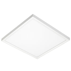 Juno Lighting JSFSQ 12IN 13LM 30K 90CRI 120 FRPC WH Recessed Lighting 12" LED Square SlimForm Surface Mount Downlight, 1300 Lumens, 3000K Color Temperature, 90 CRI, Dedicated 120V, Forward Reverse Phase Dimming, White Finish