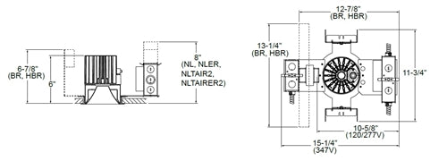 Juno L4 17LM 40K MVOLT G4 90CRI EZB WPR WH WET Indy 4" Round New Construction LED Housing, 1700 Lumens, 4000K, 120-277V, Gen 4, 90 CRI, eldoLED 0-10 SOLOdrive, Parabolic Wide Trim, White Finish, White Flange, Wet Location