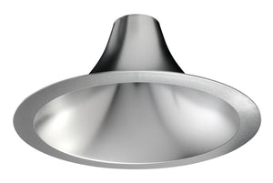 Juno Recessed Lighting L600HW-CS (L6 HW CD) 6" LED Hyperbolic Trim, Open Reflector, Wide Distribution, Clear Satin Low Iridescent Alzak Finish