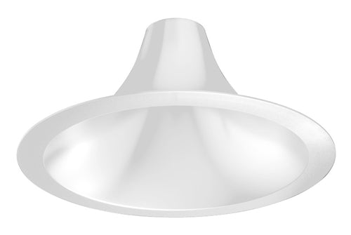 Juno Recessed Lighting L600HW-WS 6" LED Hyperbolic Trim, Open Reflector, Wide Distribution, White Satin Low Iridescent Alzak Finish