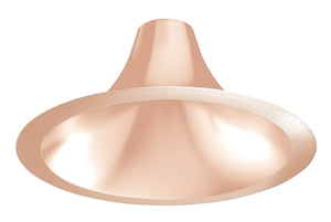 Juno Recessed Lighting L600HW-WTL (L6 HW WTS) 6" LED Hyperbolic Trim, Open Reflector, Wide Distribution, Wheat Specular Low Iridescent Alzak Finish