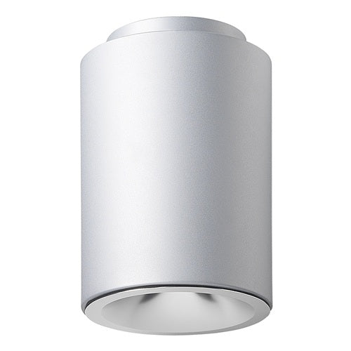 Juno Lighting LC8S 23LM 27K 277 S G4 80CRI FD Indy 8" Round Cylinder Surface Mount L-Series, 2300 Lumens, 2700K Color Temp, 277V, Silver Cylinder, Gen 4, 80 CRI, Forward or Reverse Phase Dim Driver