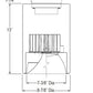 Juno Lighting LC8S 28LM 30K 277 S G4 80CRI EZ1 BR Indy 8" Round Cylinder Surface Mount L-Series, 2800 Lumens, 3000K Color Temp, 277V, Silver Cylinder, Gen 4, 80 CRI, eldoLED 0-10V ECOdrive Linear Dim to 1% Min, Emergency Battery Pack