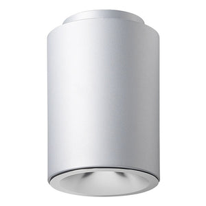 Juno Lighting LC8S 28LM 50K 277 S G4 80CRI DALI Indy 8" Round Cylinder Surface Mount L-Series, 2800 Lumens, 5000K Color Temp, 277V, Silver Cylinder, Gen 4, 80 CRI, DALI Control Dim