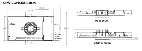 Juno LLP4 28LM 30K MVOLT G4 90CRI EZ1 HW BD Indy 4" Round Low Profile New Construction LED Housing, 2800 Lumens, 3000K, 120-277V, Gen 4, 90 CRI, eldoLED 0-10V ECOdrive Linear Dim to 1%, Hyperbolic Wide Trim, Black Diffuse Finish