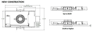 Juno LLP4 28LM 35K MVOLT G4 90CRI EZ1 HW BD Indy 4" Round Low Profile New Construction LED Housing,3500K, 120-277V, Gen 4, 90 CRI, eldoLED 0-10V ECOdrive Linear Dim to 1%, Hyperbolic Wide Trim, Black Diffuse Finish