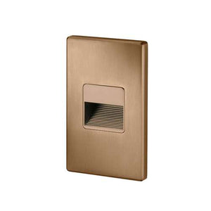 Juno Step Light LMS 30K CTO 120 RPC BZ Indoor LED, 2W 120V Dimmable Driver, 3000K Light Color, Cutoff Optic, Bronze Plated