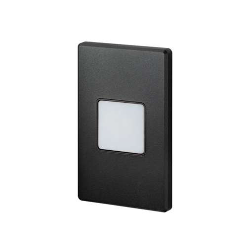 Juno Step Light LMS 40K MKR 120 RPC BL Indoor LED, 2W 120V Dimmable Driver, 4100K Light Color, Opal Marker Optic, Black Textured