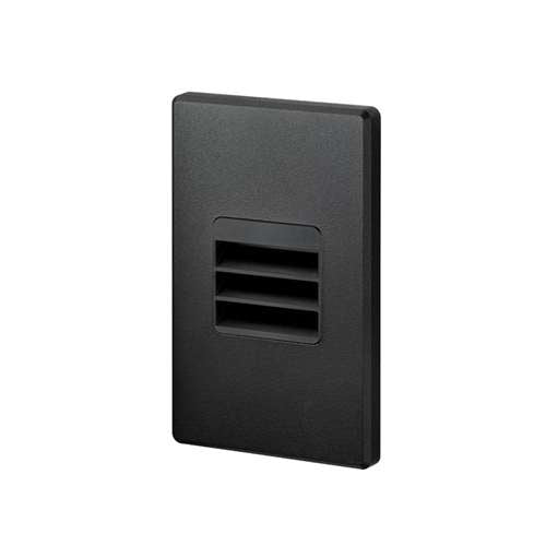 Juno Step Light LMS 30K LVR 120 RPC WL BL Outdoor/Wet Location LED, 2W 120V Dimmable Driver, 3000K Light Color, Louver Optic, Black Textured