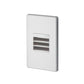 Juno Step Light LMS 30K LVR 120 RPC WL WH Outdoor/Wet Location LED, 2W 120V Dimmable Driver, 3000K Light Color, Louver Optic, White Textured