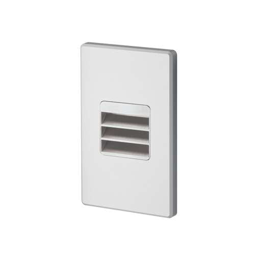 Juno Step Light LMS 30K LVR 120 RPC WL WH Outdoor/Wet Location LED, 2W 120V Dimmable Driver, 3000K Light Color, Louver Optic, White Textured
