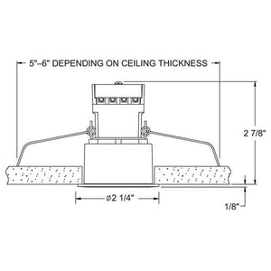 Juno MD1LG2 RD 03LM 27K 80CRI SP BZ Recessed Lighting 2-1/4" Mini LED Downlight 2700K Spot Beam Spread, Bronze Finish