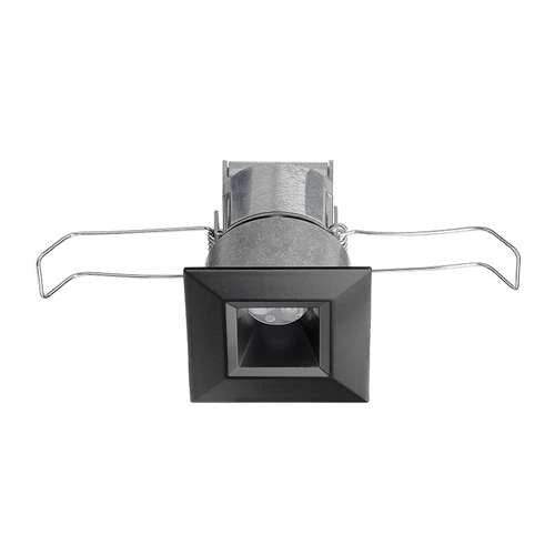 Juno MD1LG2 SQ 03LM 27K 80CRI NFL BL Recessed Lighting 2-1/4" Mini LED Square Downlight 2700K Narrow Flood Beam Spread, Black Finish