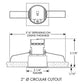 Juno MD1LG2 SQ 03LM 27K 80CRI NFL WL BZ Recessed Lighting 2-1/4" Mini LED Square Downlight Wet Location 2700K Narrow Flood Beam Spread, Bronze Finish