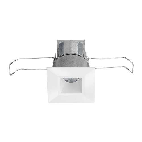Juno MD1LG2 SQ 03LM 40K 80CRI NFL WL WH Recessed Lighting 2-1/4" Mini LED Square Downlight Wet Location 4100K Narrow Flood Beam Spread, White Finish