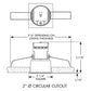 Juno Recessed Lighting MDSLG2-27K-NFL-BZ 2-1/4" Mini LED Square Downlight 2700K Narrow Flood Beam Spread, Bronze Finish