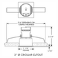Juno Recessed Lighting MDSLWG2-930-SP-SN Wet Location 2-1/4" Mini LED Square Downlight, 3000K, 90 CRI, Spot Beam Spread, Satin Nickel Finish