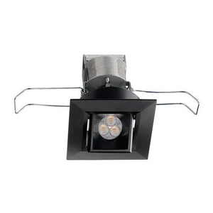 Juno MG1LG2 SQ 03LM 27K 80CRI FL BL Recessed Lighting 2-11/16" Mini LED Gimbal Square Downlight 2700K Flood Beam Spread, Black Finish