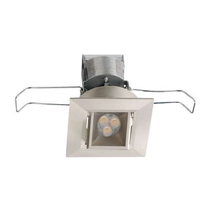 Juno MG1LG2 SQ 03LM 27K 80CRI NFL SN Recessed Lighting 2-11/16" Mini LED Gimbal Square Downlight 2700K Narrow Flood Beam Spread, Satin Nickel Finish