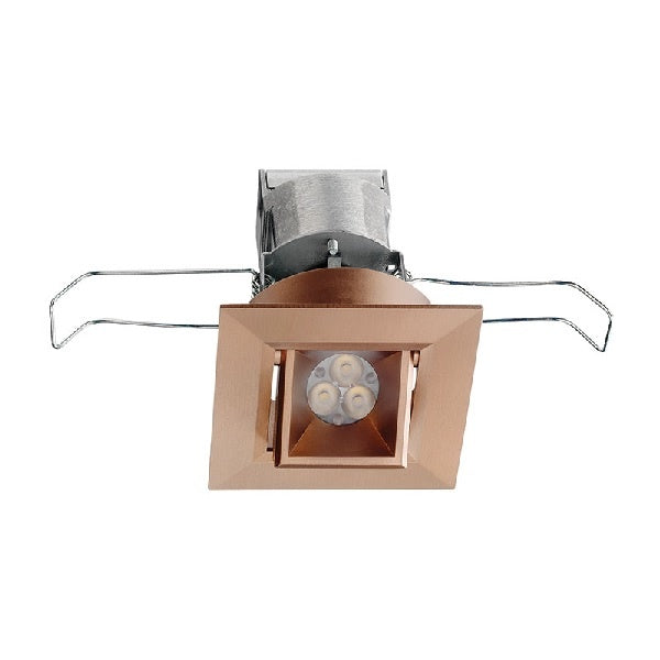 Juno MG1LG2 SQ 03LM 30K 80CRI SP BRZ Recessed Lighting 2-11/16" LED Mini LED Square Gimbal 3000K Spot Beam Spread, Bronze Finish