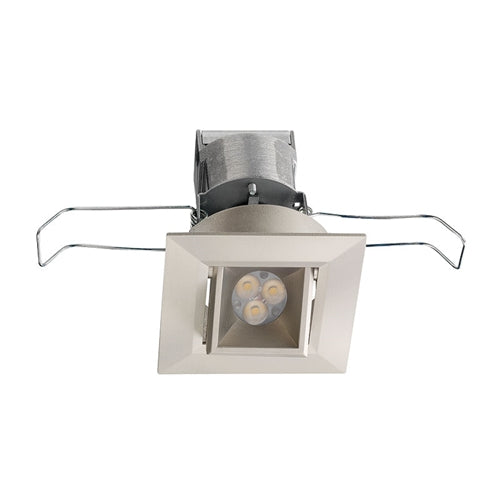 Juno Recessed Lighting MGSLG2-935-NFL-SN 2-11/16" Mini LED Gimbal Square Downlight, 3500K, 90 CRI, Narrow Flood Beam Spread, Satin Nickel Finish