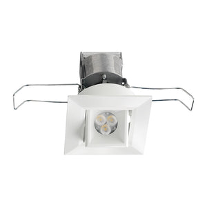 Juno Recessed Lighting MGSLG2-940-NFL-WH 2-11/16" Mini LED Gimbal Square Downlight, 4000K, 90 CRI, Narrow Flood Beam Spread, White Finish