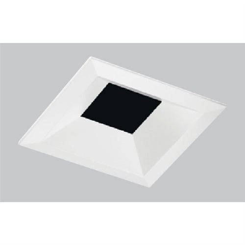 Juno Aculux NT3SQWW CD SF Lensed Wall Wash Trim, Clear Diffuse Paint Reflector, Self-Flanged, Damp Location