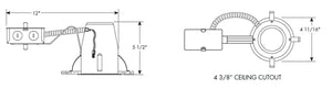 Juno Recessed Lighting QC4R 4" Quick Connect LED Housing For Use With LED Retrofit Trims Remodel