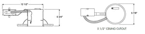 Juno Recessed Lighting QC5R 5" Quick Connect LED Housing For Use With LED Retrofit Trims Remodel
