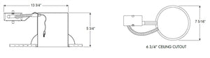 Juno Recessed Lighting QC6R 6" Quick Connect LED Housing For Use With LED Retrofit Trims Remodel