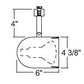 Juno Track Lighting R502W-WH (R502 WHB WH) Trac Lites Round Back Cylinder Line Voltage 65W BR30/75W PAR30 White Baffle White Color