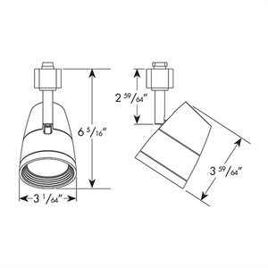 Juno Track Lighting R600L3KFWH (R600L 30K 80CRI PDIM FL WH) Trac Lites LED 10W 3000K Color Temperature, 80 CRI, Flood, White Color