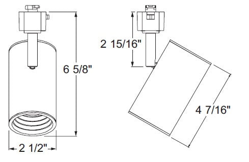 Juno R606L 27K 80CRI PDIM NFL BL Track Lighting 13W LED Trac Lites Fixture, 2700K Color Temperature, 80 CRI, Phase Dimmable, Narrow Flood Distribution, Black Finish
