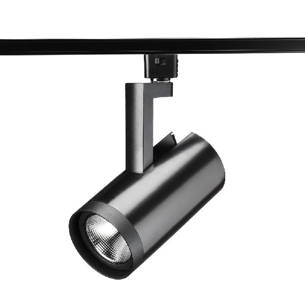 Juno R612L 35K 80CRI OFF NFL BL Track Lighting Trac Lites 37W LED Cylinder, 120V, 3500K Color Temperature, 80 CRI, Non-Dimming, Narrow Flood Distribution, Black